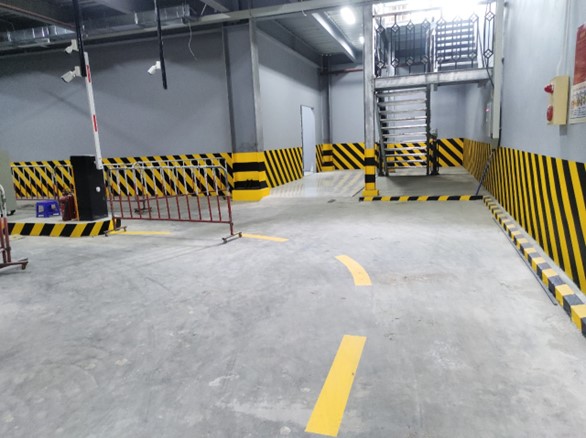 Thi công sơn tường hầm để xe tập đoàn POLYCO  